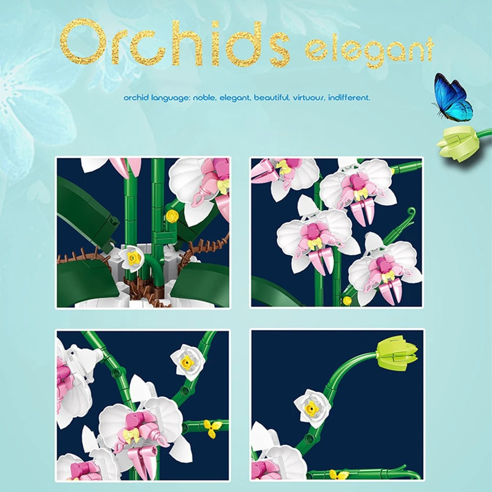 Klocki Orchidea Kwiaty