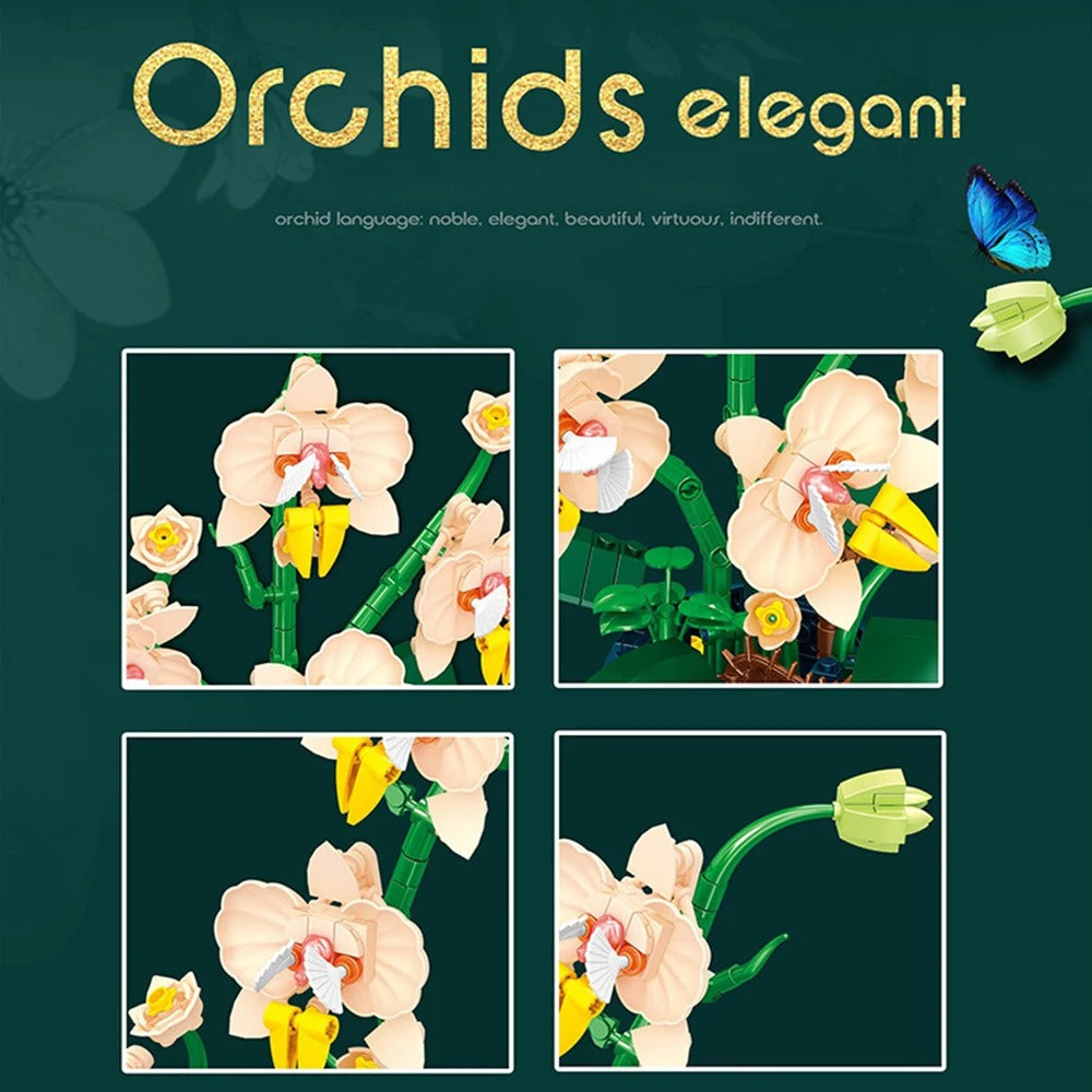 Klocki Orchidea Kwiaty